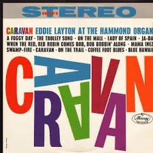 Caravan LP cover, colour-blocked type