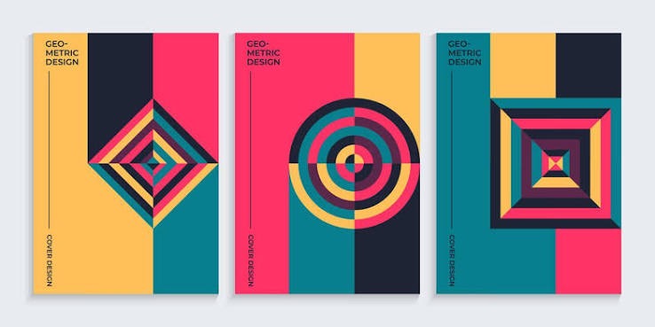 Concentric geometric cover design